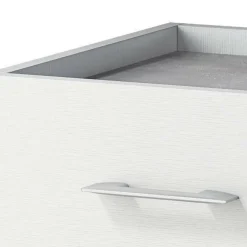 Credenza bianca e cemento 90x41x87h cm 1 anta e 4 cassetti - Aracnida