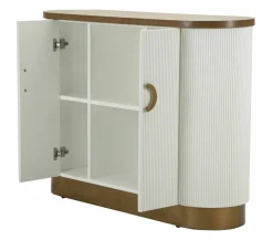 Credenza bianca e marrone 79x48x67h cm 2 ante - Kolinsky