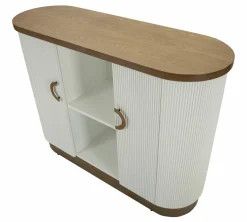 Credenza bianca e marrone 79x48x67h cm 2 ante - Kolinsky
