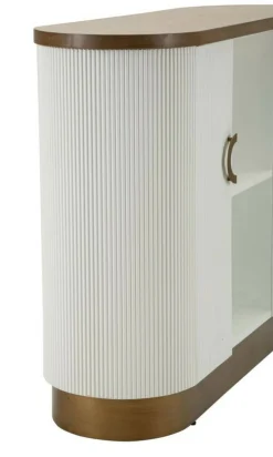 Credenza bianca e marrone 79x48x67h cm 2 ante - Kolinsky