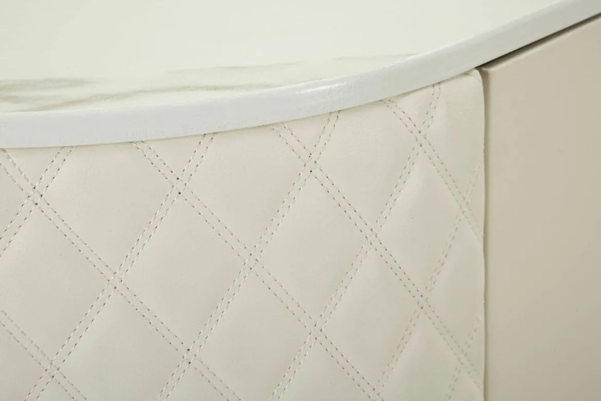 Credenza bianca e oro 120x40x85h cm 2 ante e 4 cassetti - Grotte