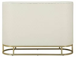 Credenza bianca e oro 120x40x85h cm 2 ante e 4 cassetti - Grotte