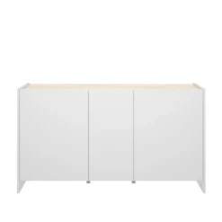 Credenza bianca e rovere 150x41x76h cm 3 ante - Crisantemo