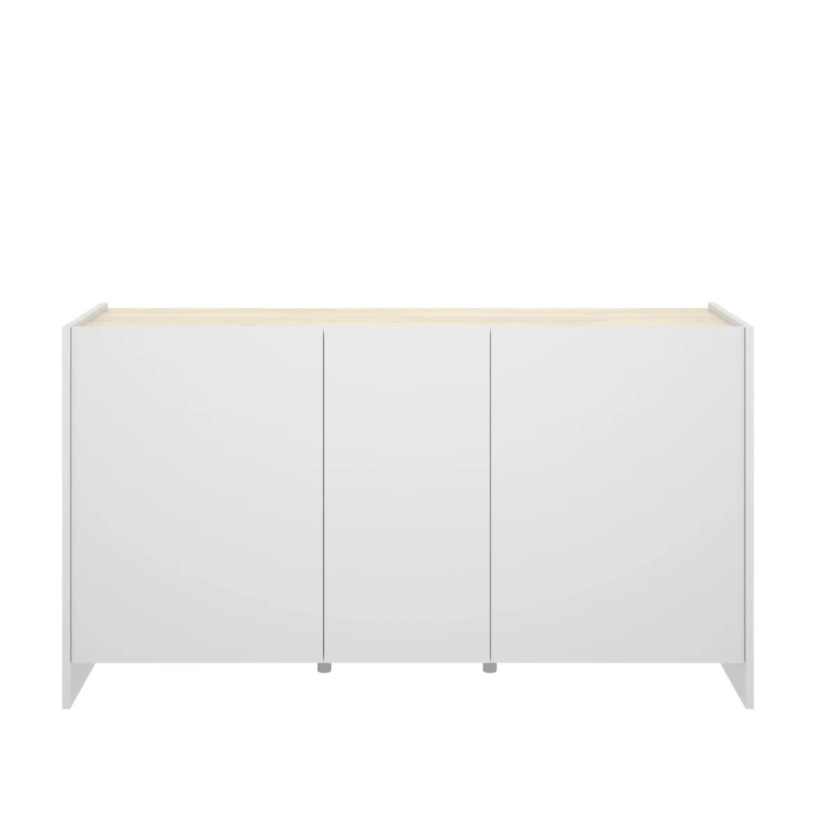 Credenza bianca e rovere 150x41x76h cm 3 ante - Crisantemo