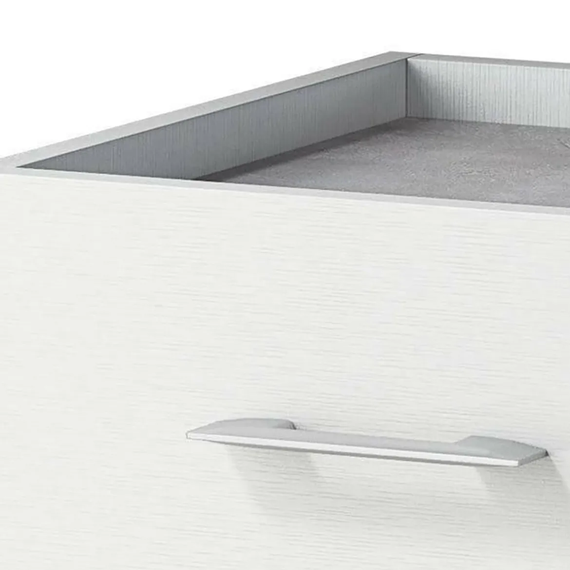 Credenza bianca 90x41x87h cm 1 anta e 4 cassetti - Aracnida