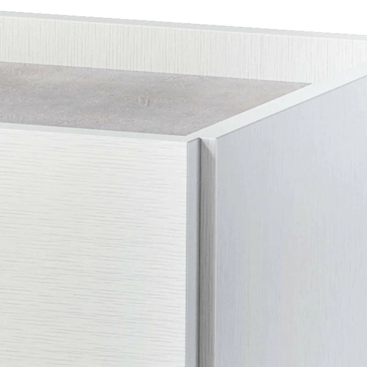 Credenza bianca 90x41x87h cm 1 anta e 4 cassetti - Aracnida
