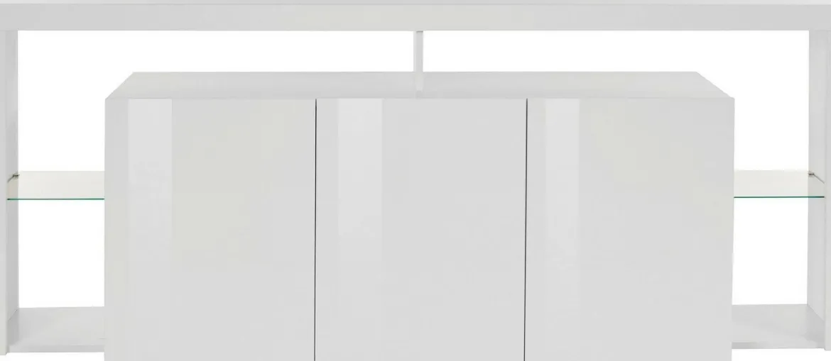 Credenza bianca 200x40x80h cm 3 ante - Andaleiv