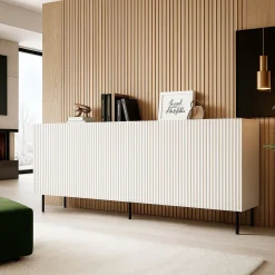 Credenza bianca 200x42x82h cm 4 ante - Corana