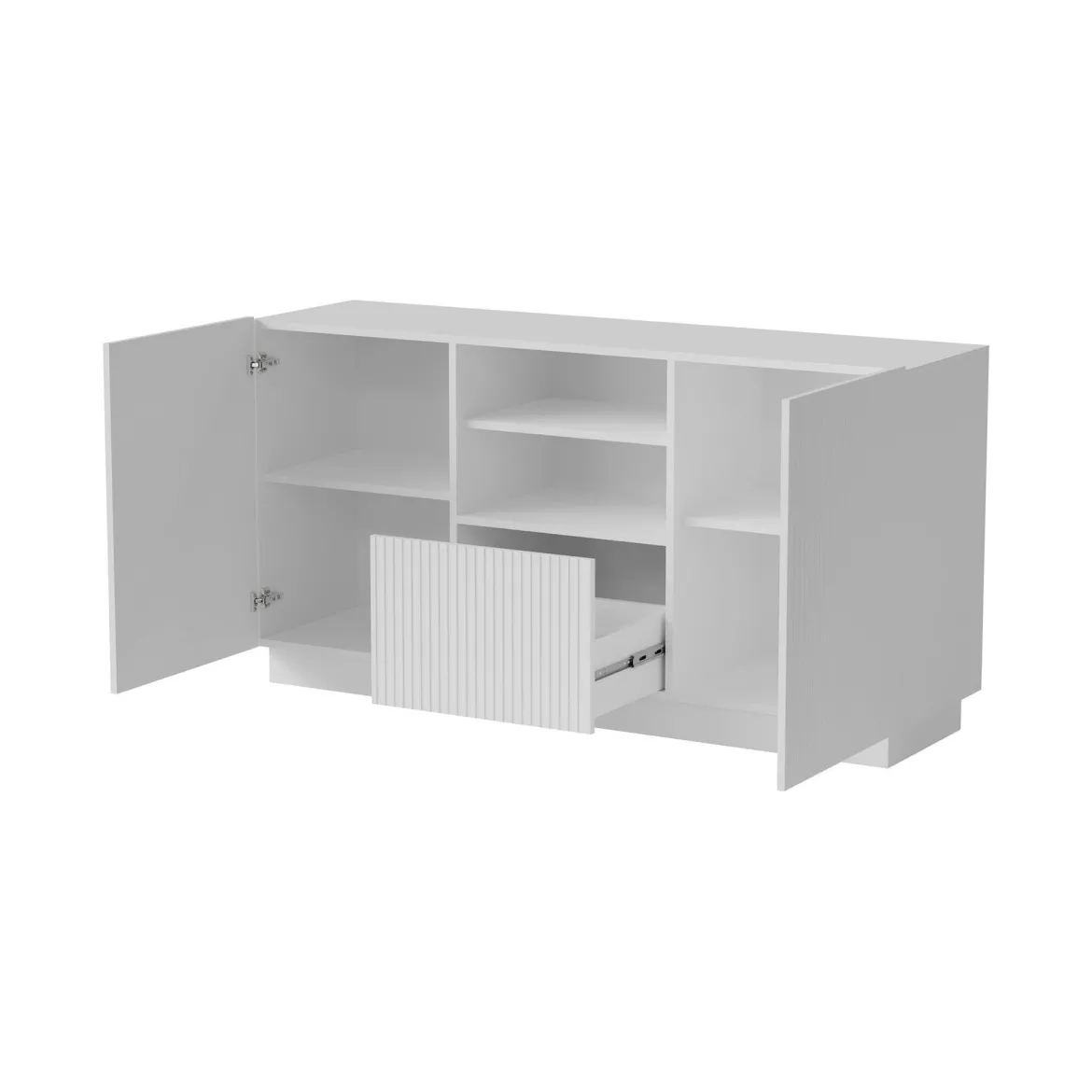 Credenza bianca 150x42x82h cm 2 ante e 1 cassetto - Malo