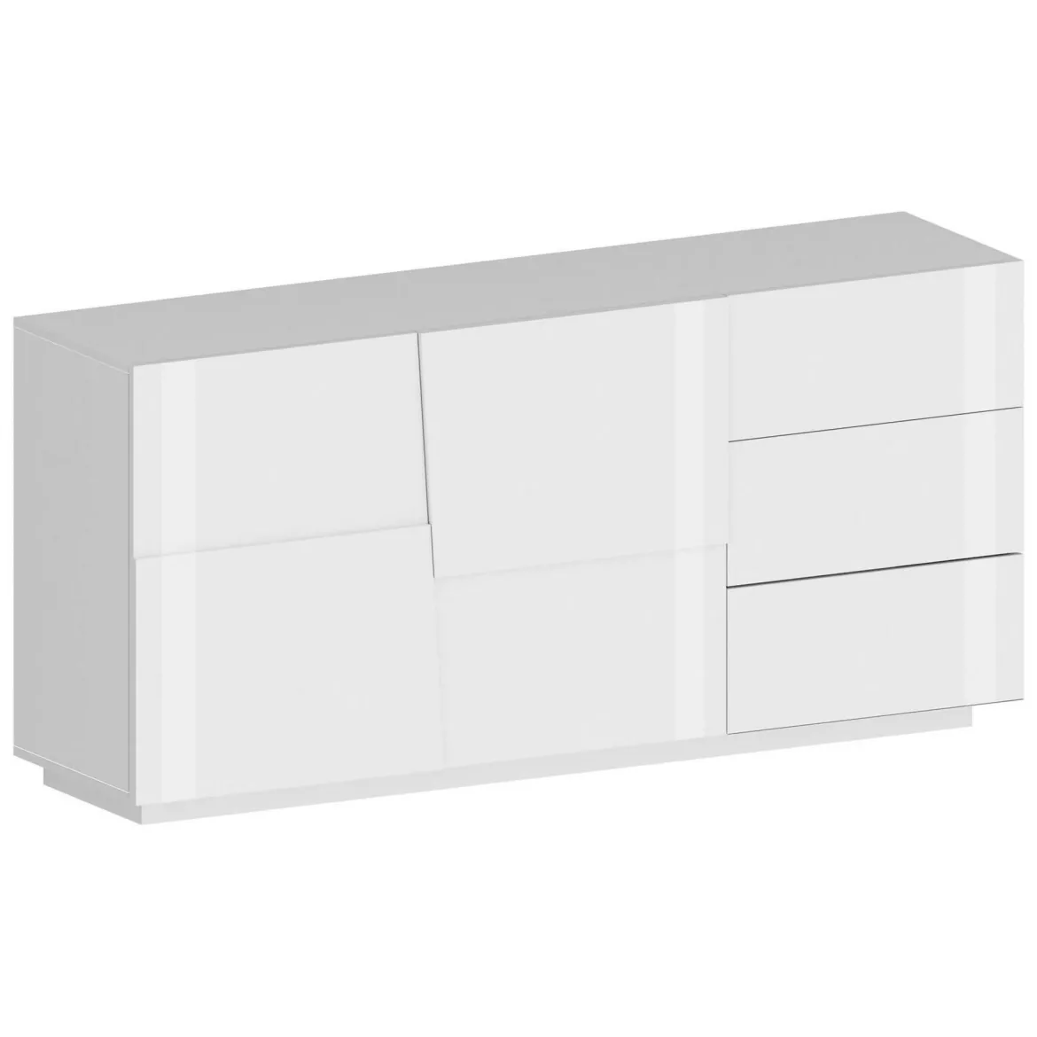Credenza bianca 180x44x86h cm 2 ante e 3 cassetti - Avelignese
