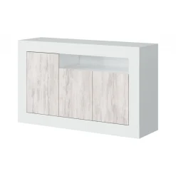 Credenza bianca 144x42x87h cm 3 ante - Ilizia