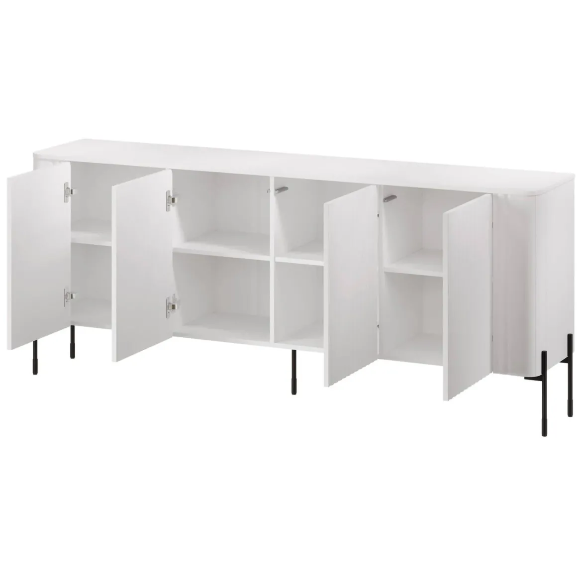 Credenza bianca 190x39x80h cm 4 ante - Laion