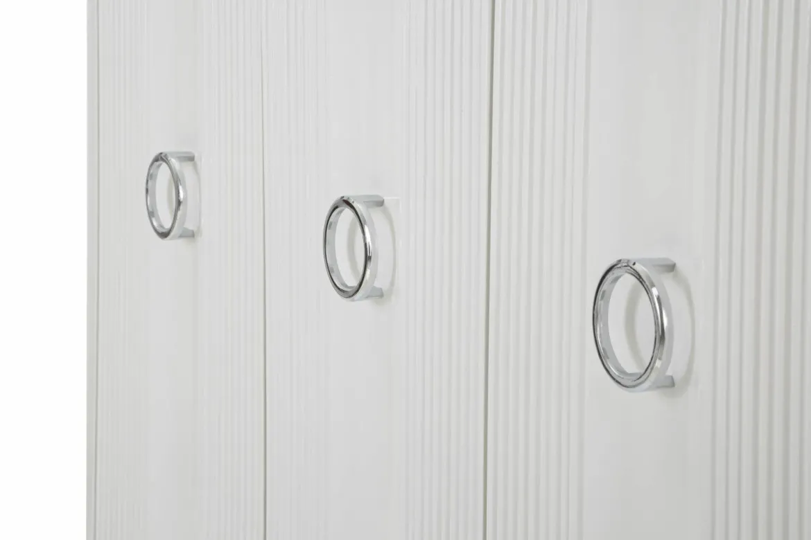 Credenza bianca 120x40x84h cm 3 ante - Lewis