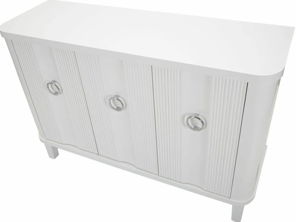 Credenza bianca 120x40x84h cm 3 ante - Lewis