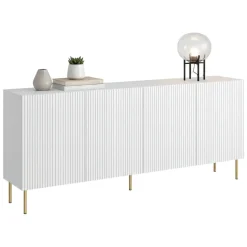 Credenza bianca 200x42x82h cm 4 ante - Londa
