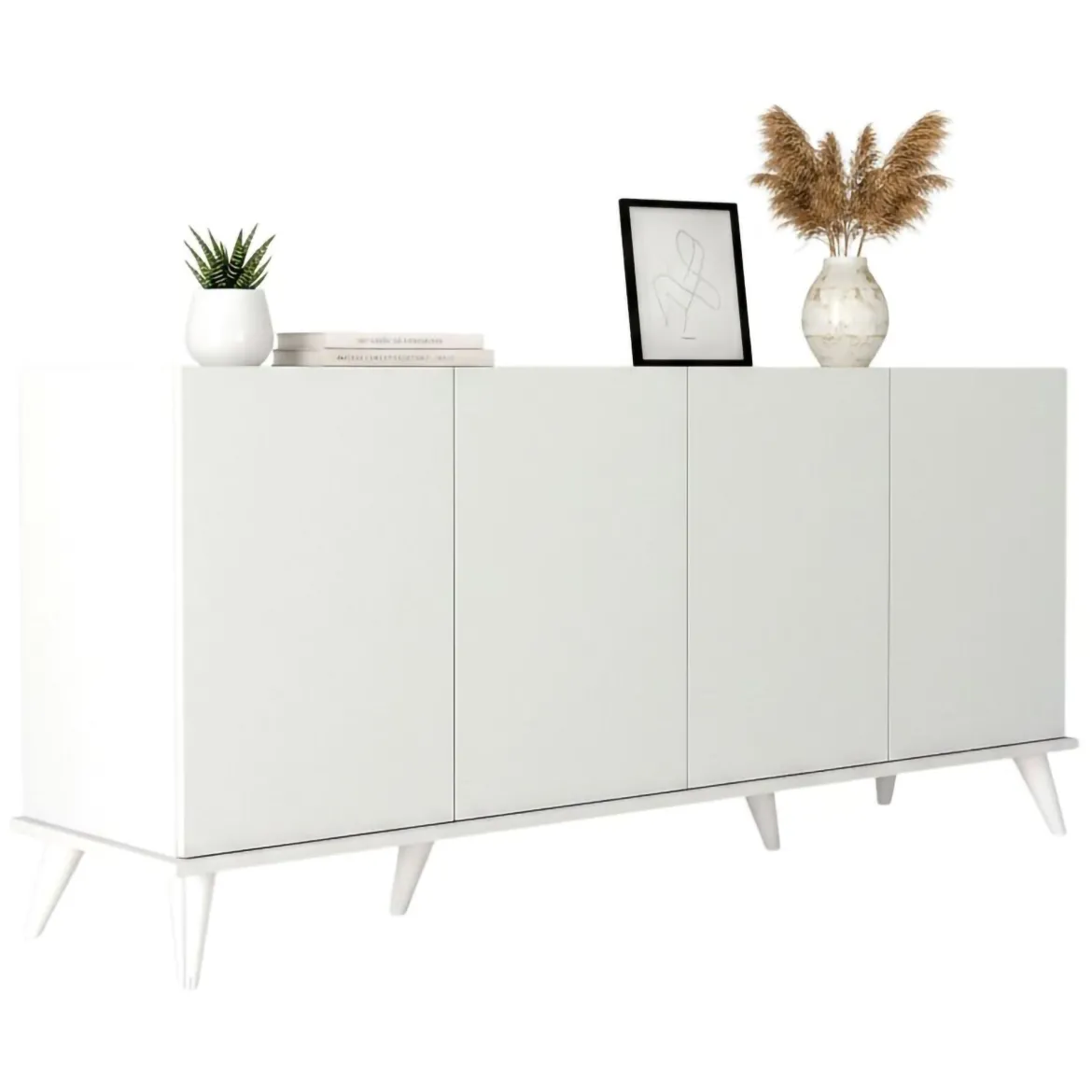 Credenza bianca 180x45x80h cm 4 ante - Paine