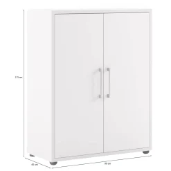 Credenza bianca 89x40x113h cm 2 ante - Warszawa