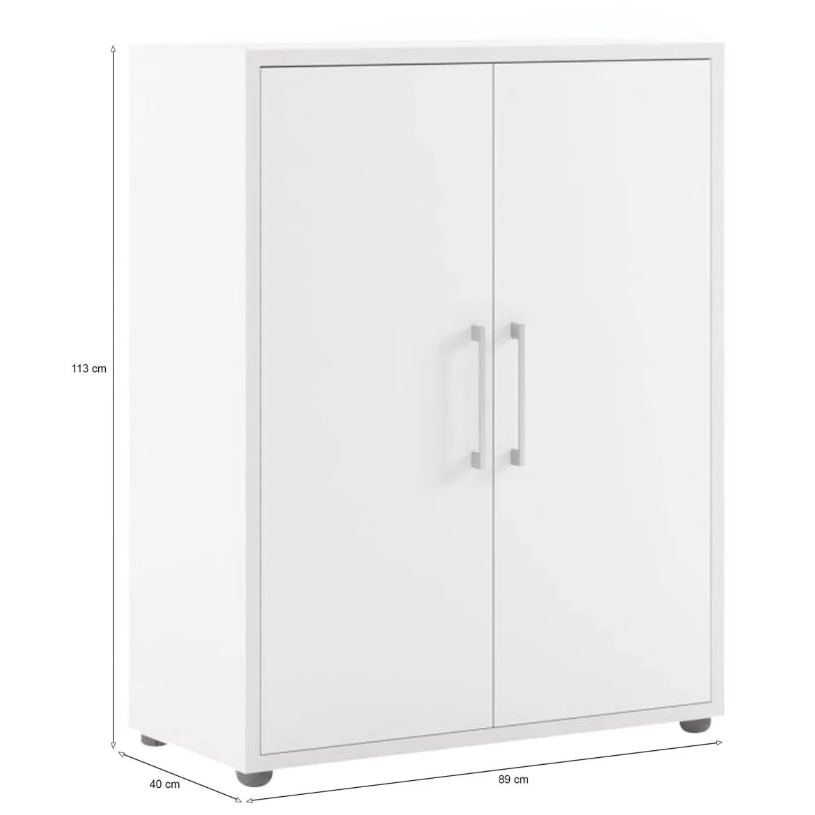 Credenza bianca 89x40x113h cm 2 ante - Warszawa