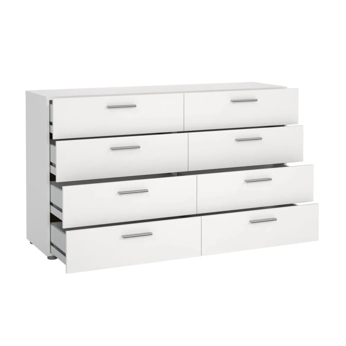 Credenza bianca 140x40x81h cm 8 cassetti - Phethai