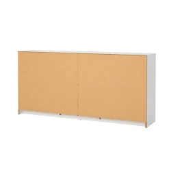Credenza bianca 143x30x68h cm 6 cassetti - Rick