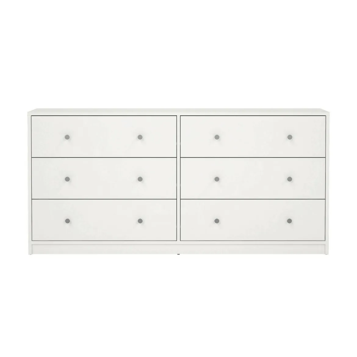 Credenza bianca 143x30x68h cm 6 cassetti - Rick