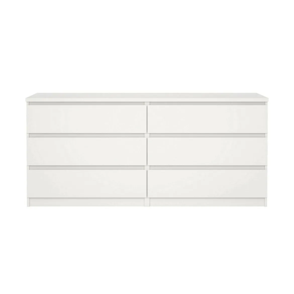 Credenza bianca 153x50x70h cm 6 cassetti - Abacadabra