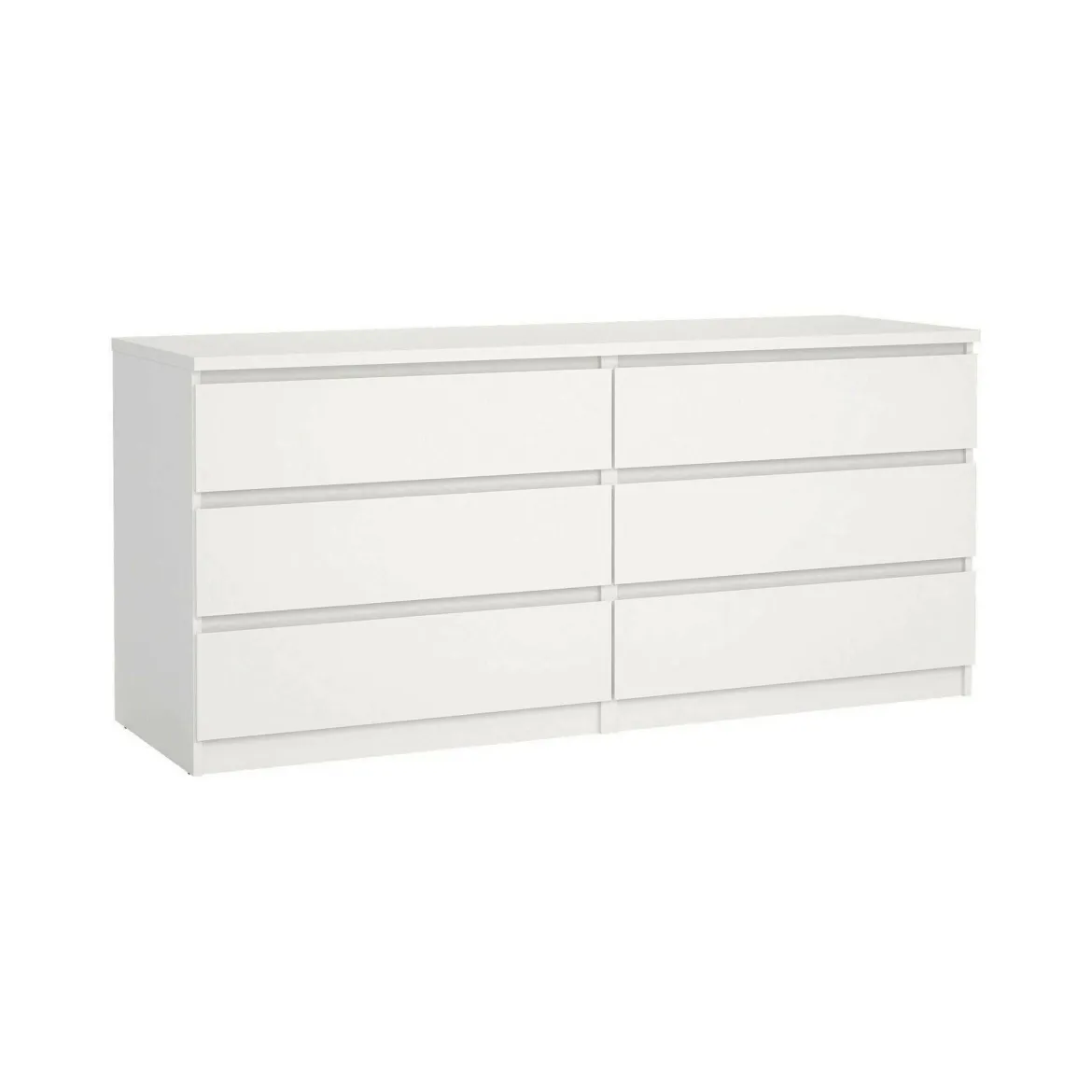 Credenza bianca 153x50x70h cm 6 cassetti - Abacadabra