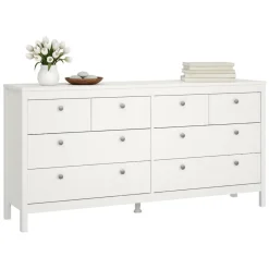 Credenza bianca 159x38x79h cm 8 cassetti - Kovsova