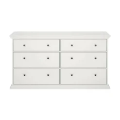 Credenza bianca 163x51x88h cm 6 cassetti - Hibaru