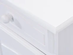 Credenza Bianco 2 Cassetti 4 Ripiani 90x45x181h cm, Apertura Battente, Scorrevole - Pattada