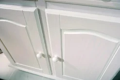 Credenza Bianco 2 Cassetti 4 Ripiani 90x45x181h cm, Apertura Battente, Scorrevole - Pattada