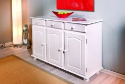 Credenza Bianco 4 Cassetti un Ripiano 94x86x40h cm, Apertura Battente - Baganza