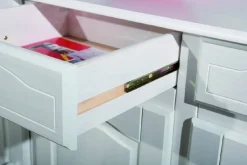 Credenza Bianco 4 Cassetti un Ripiano 94x86x40h cm, Apertura Battente - Baganza