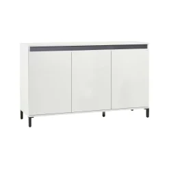 Credenza bianco lucida e antracite 138x40x90h cm 3 ante - Assinello