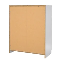 Credenza bianco lucida 80x40x100h cm 2 ante e 1 cassetto - Genziana