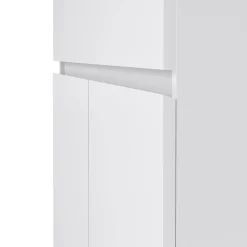 Credenza bianco lucida 80x40x100h cm 2 ante e 1 cassetto - Genziana