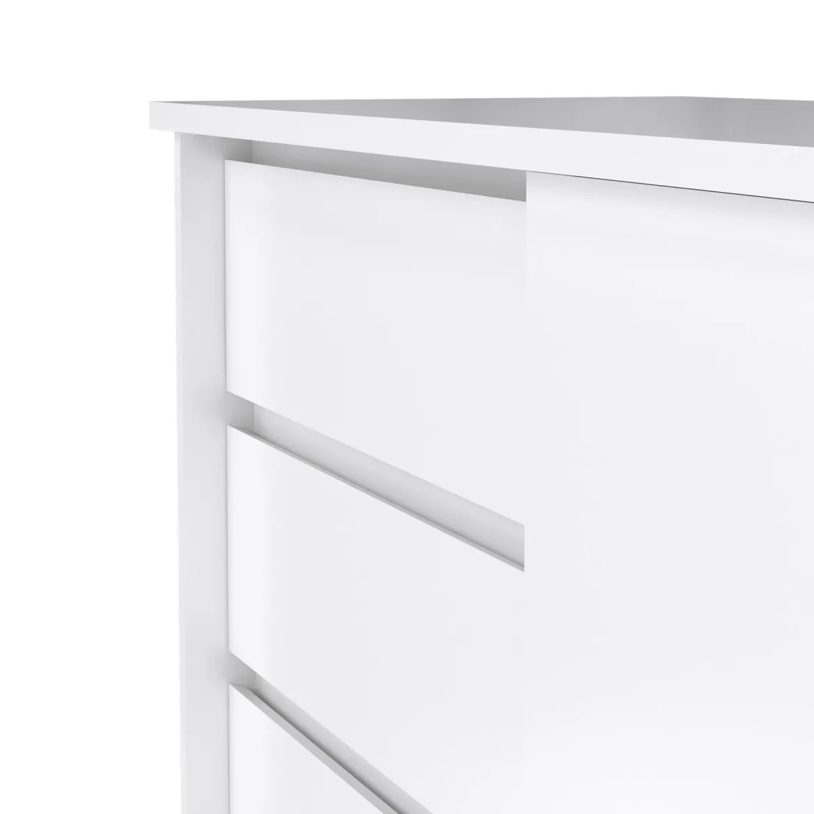 Credenza bianco lucida 118x50x75h cm 1 anta e 3 cassetti - Bebinca