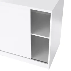 Credenza bianco lucida 118x50x75h cm 1 anta e 3 cassetti - Bebinca