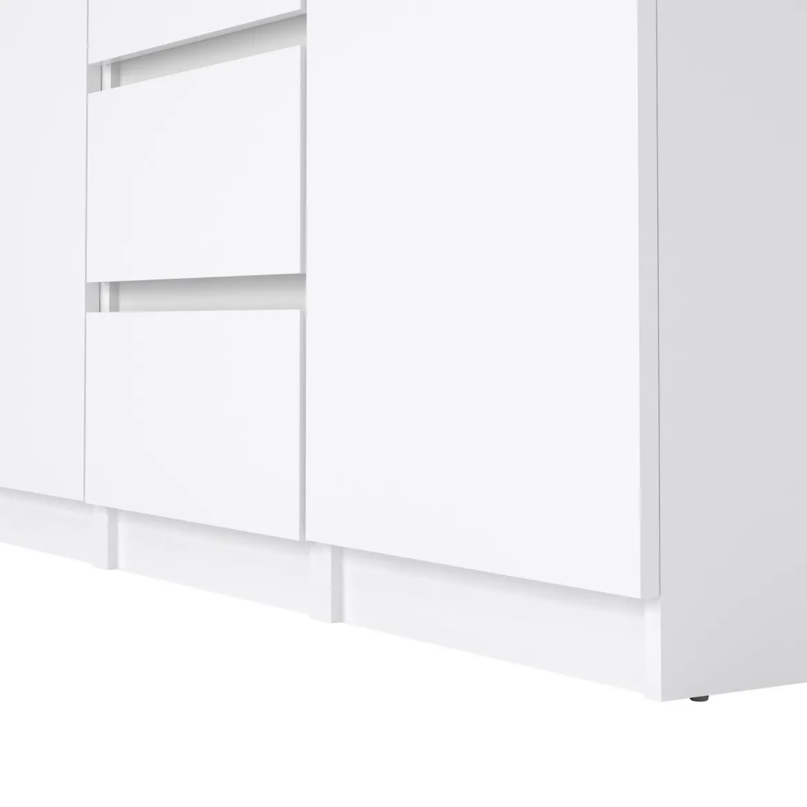 Credenza bianco lucida 120x50x90h cm 2 ante e 4 cassetti - Angelika