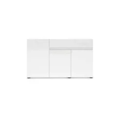 Credenza bianco lucida 135x38x79h cm 3 ante e 1 cassetto - Deodata