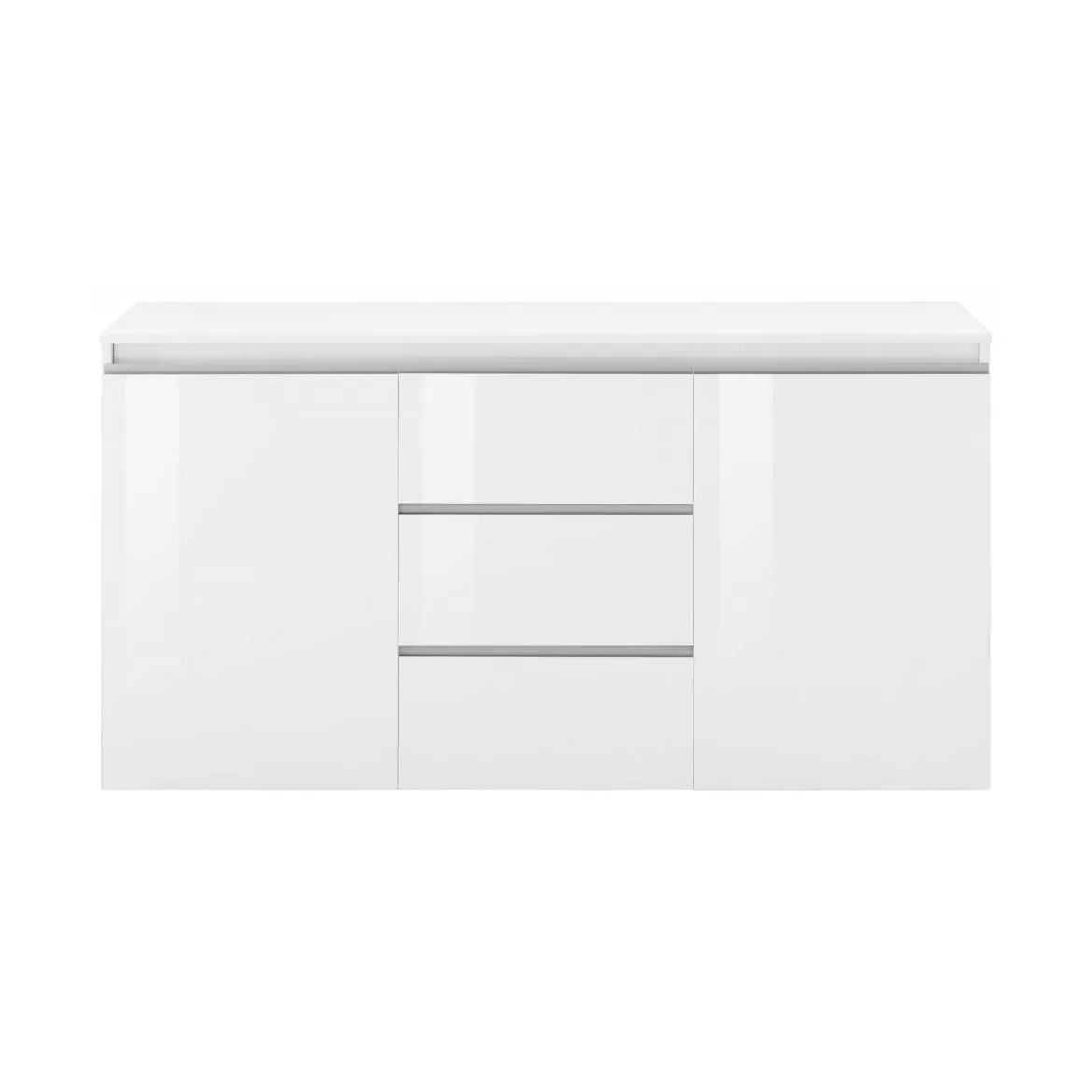 Credenza bianco lucida 150x40x81h cm 3 ante - Andesina