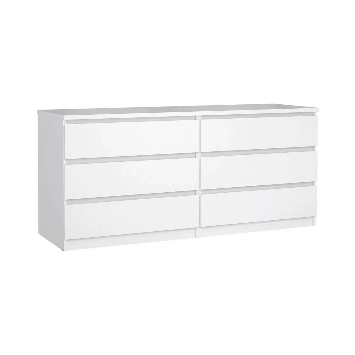 Credenza bianco lucida 153x50x70h cm 6 cassetti - Abacadabra