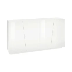 Credenza bianco lucida 158x43x86h cm 4 ante - Ackhab