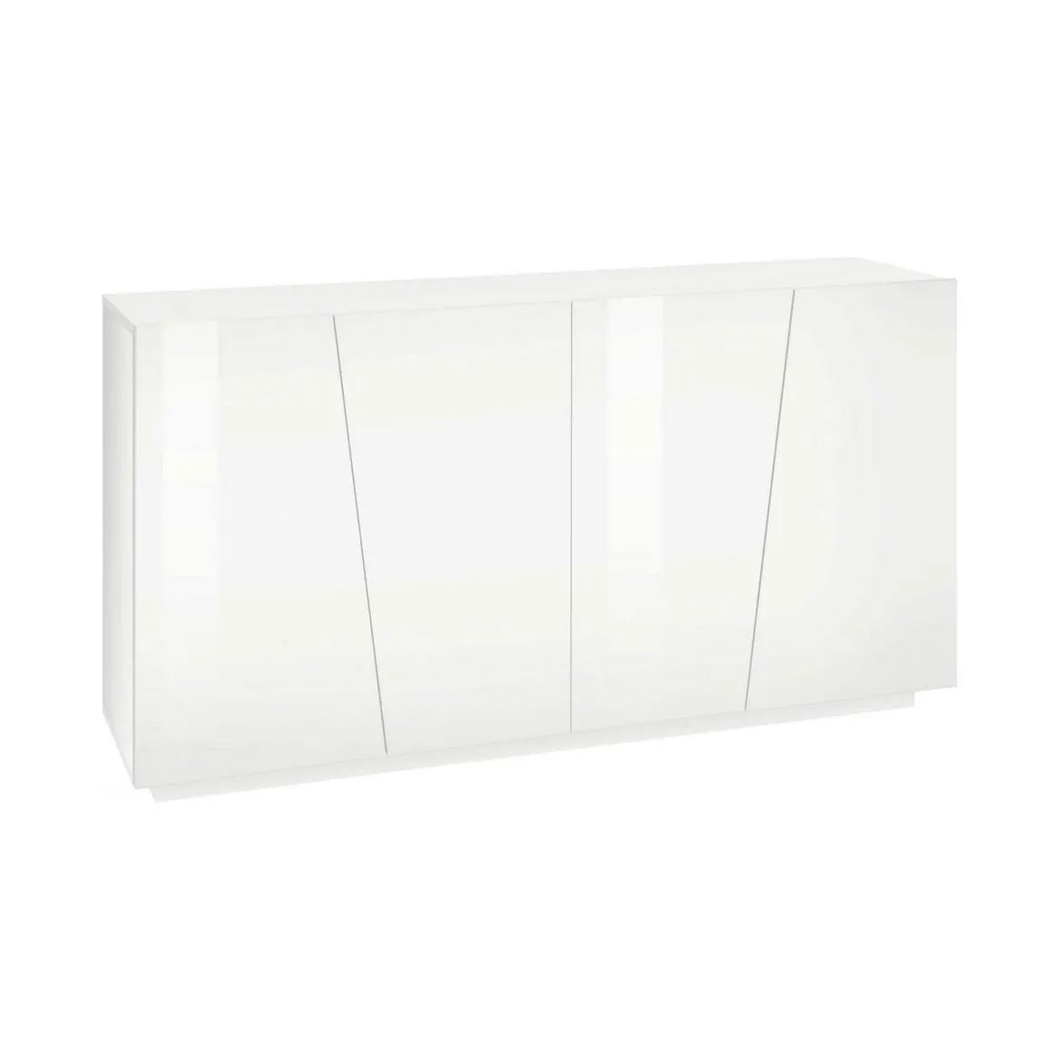 Credenza bianco lucida 158x43x86h cm 4 ante - Ackhab