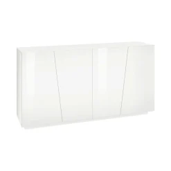 Credenza bianco lucida 158x43x86h cm 4 ante - Ackhab