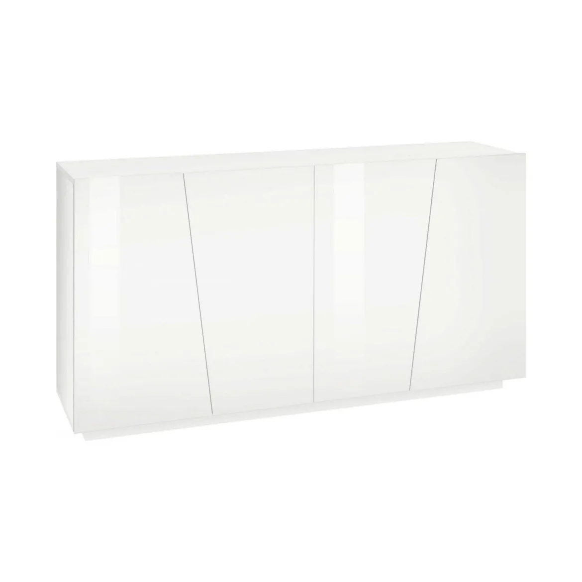 Credenza bianco lucida 158x43x86h cm 4 ante - Ackhab
