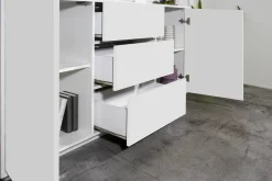 Credenza bianco lucida 160x45x86h cm 4 ante - Muscari