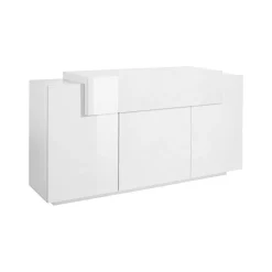 Credenza bianco lucida 162x44x86h cm 4 ante - Augusto