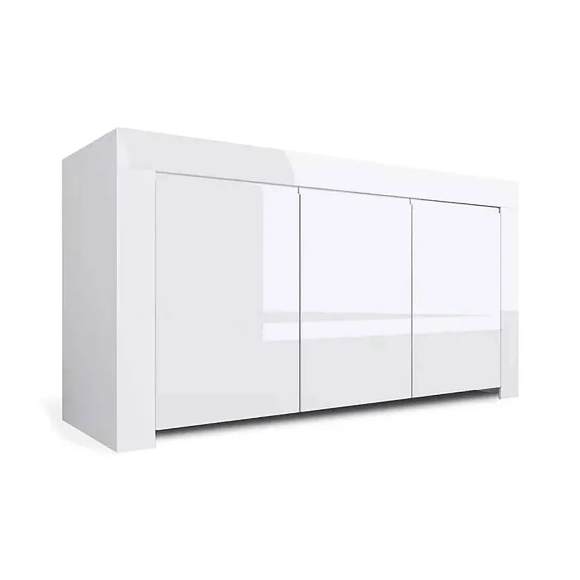 Credenza bianco lucida 170x40x60h cm 2 ante e 3 cassetti - Andie