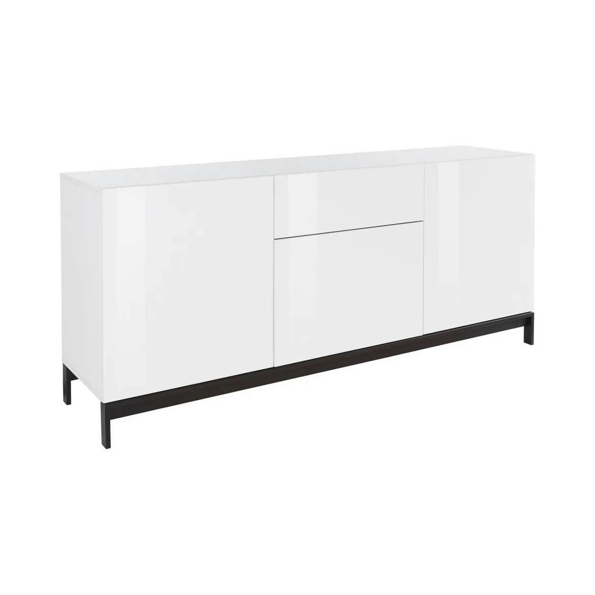 Credenza bianco lucida 170x40x72h cm 3 ante e 1 cassetto - Allel